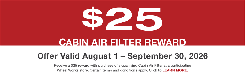 2026 August-September Cabin Air Filters - Wheel Works